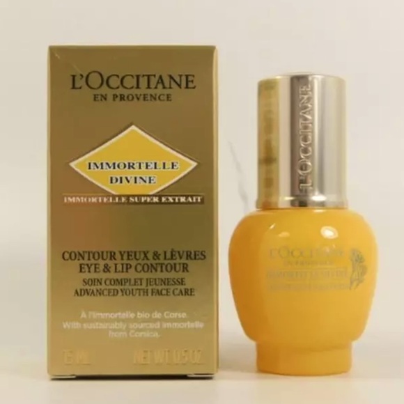 L'Occitane Immortelle Divine Eye & Lip Contour 0.5oz / 15mL Brand New Sealed Box